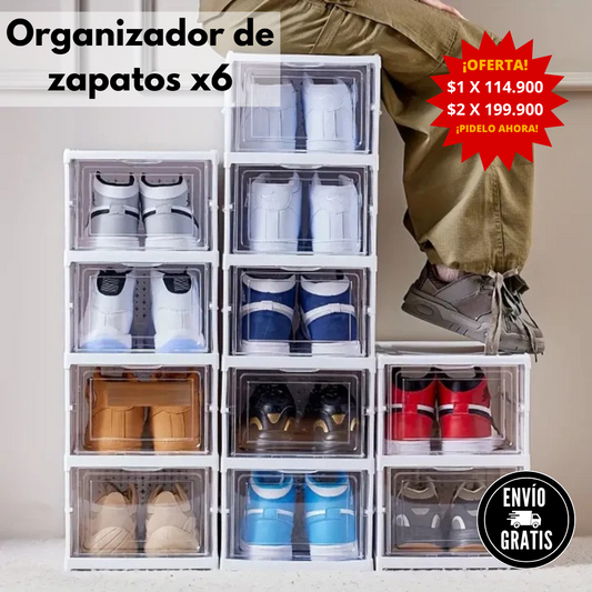 ORGANIZADOR DE ZAPATOS 6 PUESTOS